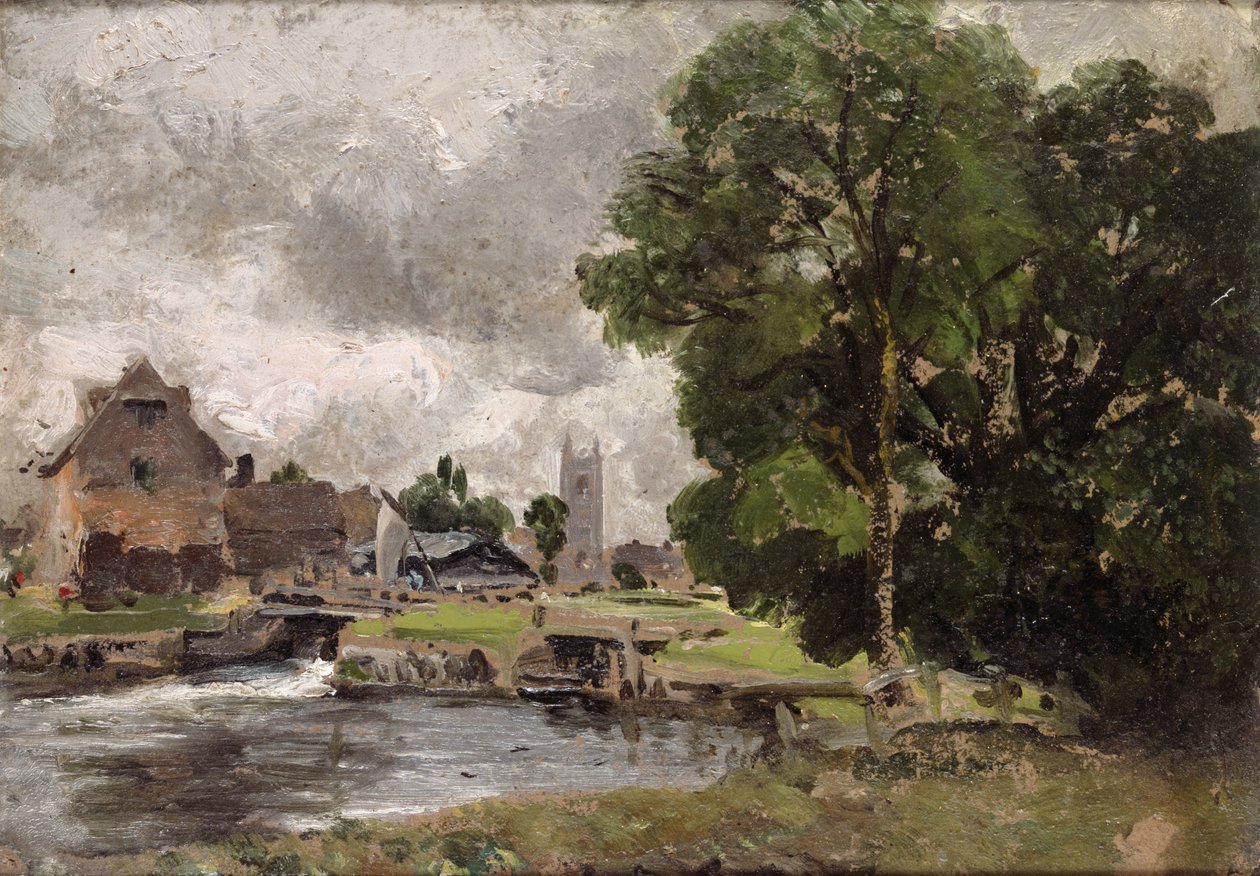 Dedham Lock and Mill tekijältä John Constable
