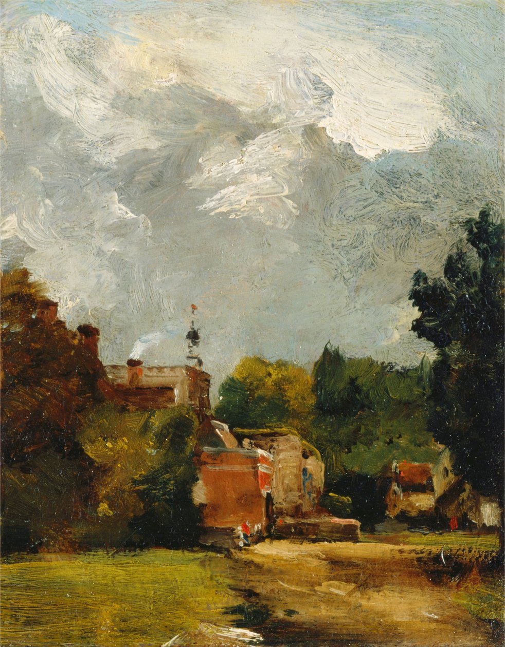 Itä -Bergholtin kirkko tekijältä John Constable