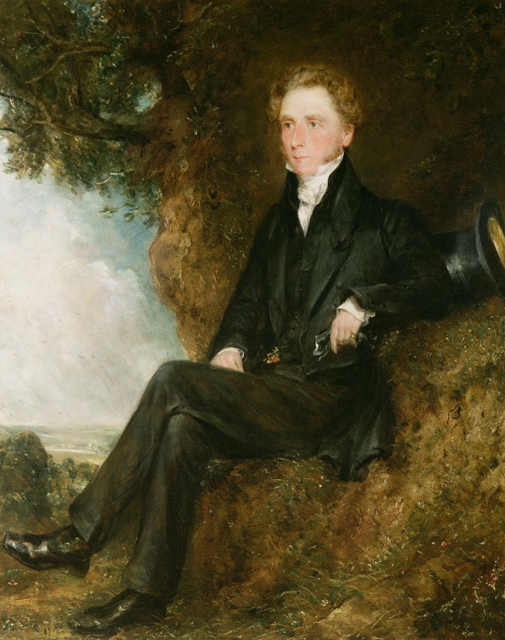 Tohtori Thomas Simcox Lean muotokuva, n. 1828 (95339:n pari) tekijältä John Constable