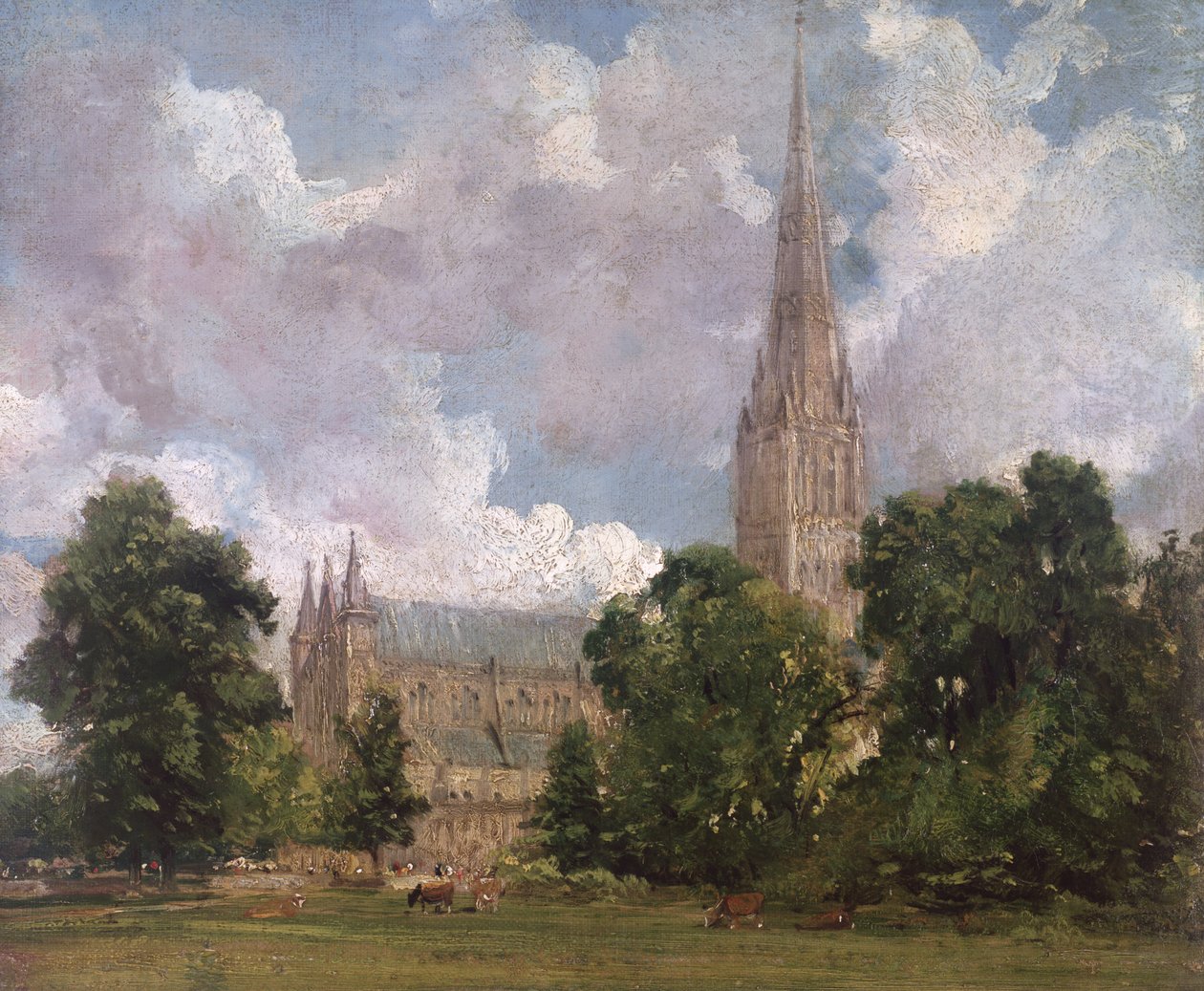 Salisburyn katedraali lounaasta tekijältä John Constable