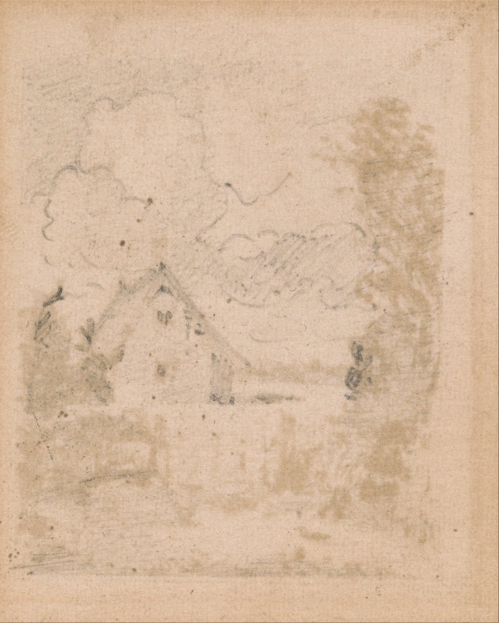 Tutkimus mökille Cornfieldissä, Itä -Bergholtissa tekijältä John Constable