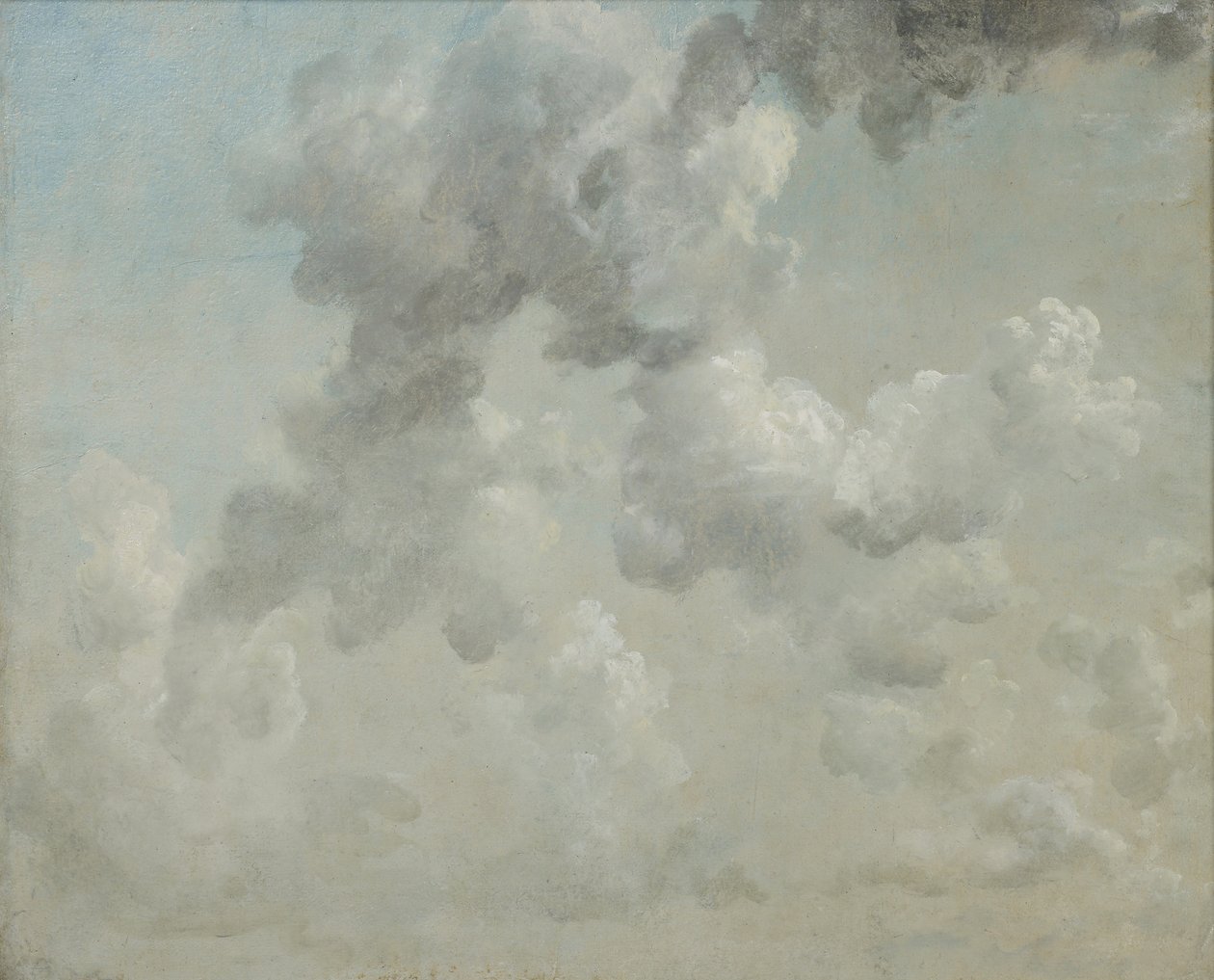 Pilvien tutkimus (öljy paperille) tekijältä John Constable