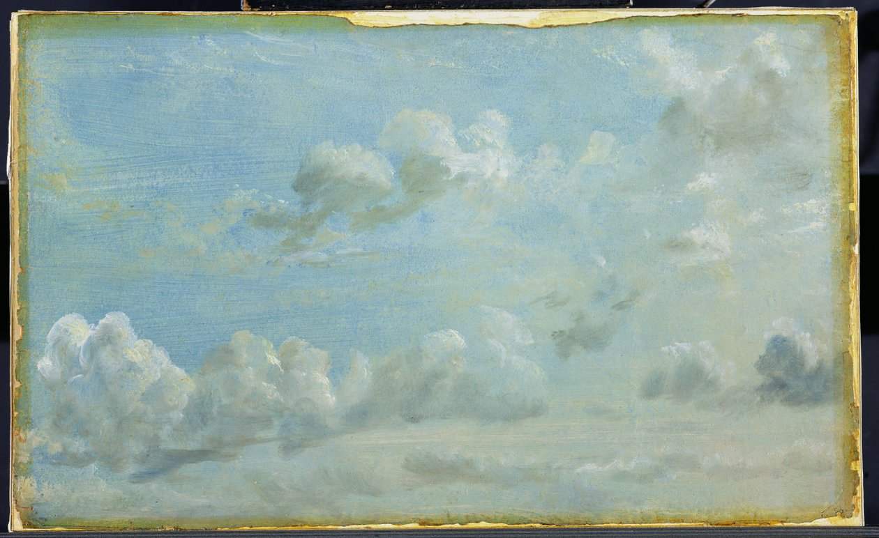Study of Cumulus Clouds, 1822 (öljy paperille asetettu paneeliin) tekijältä John Constable