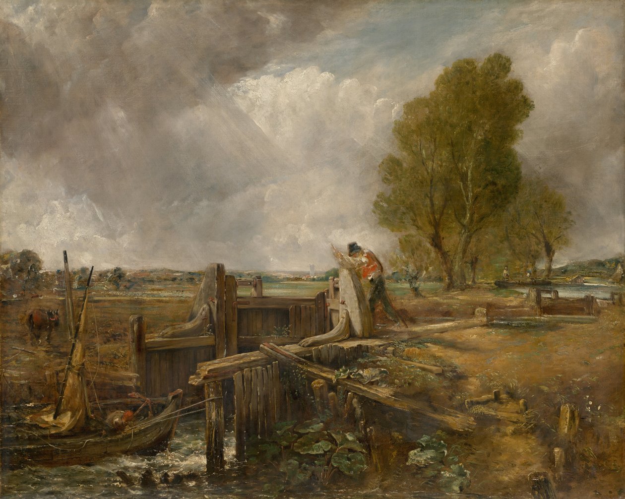Tutkimus veneestä, joka kulkee lukon läpi tekijältä John Constable