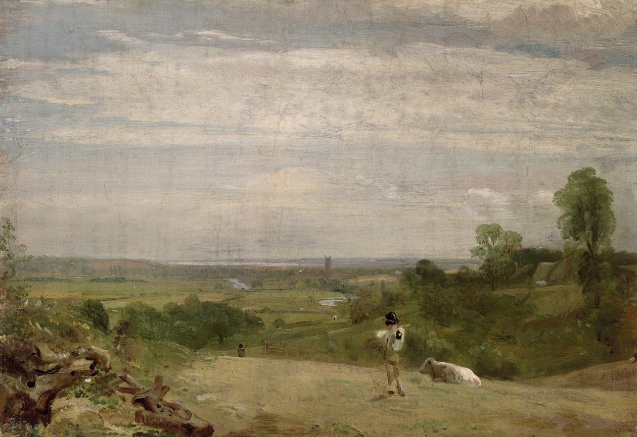 Kesäaamu: Dedham Langhamista tekijältä John Constable