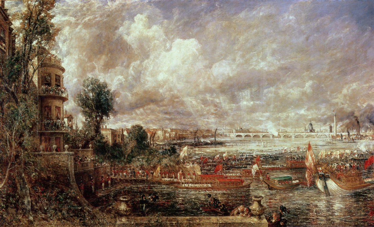 Waterloon sillan avajaiset, Whitehallin portaat, 18. kesäkuuta 1817. tekijältä John Constable