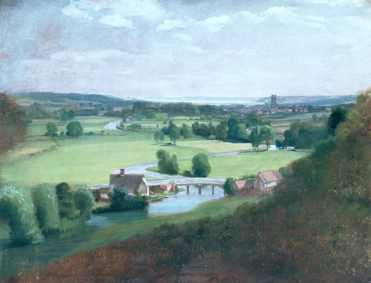 The Valley of the Stour Dedhamin kanssa etäisyydellä, 1836-37 tekijältä John Constable
