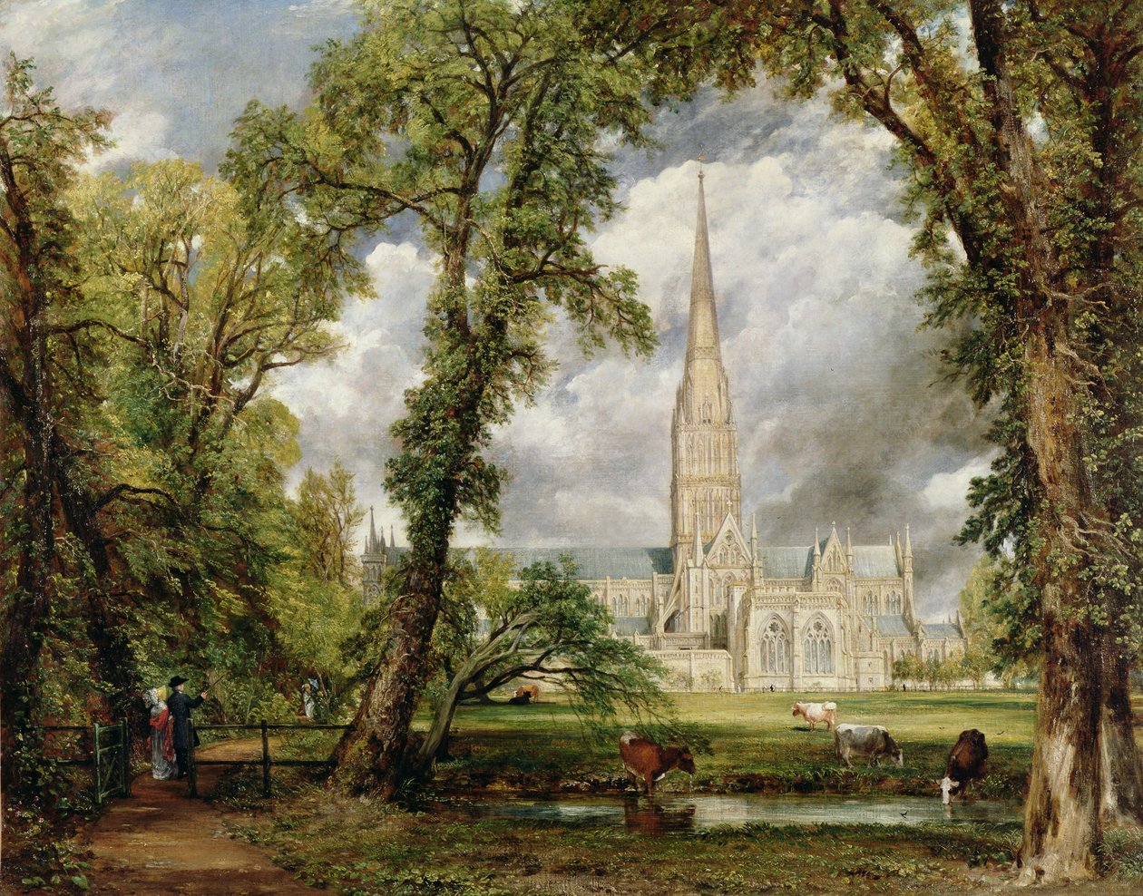Näkymä Salisburyn katedraalille Bishop