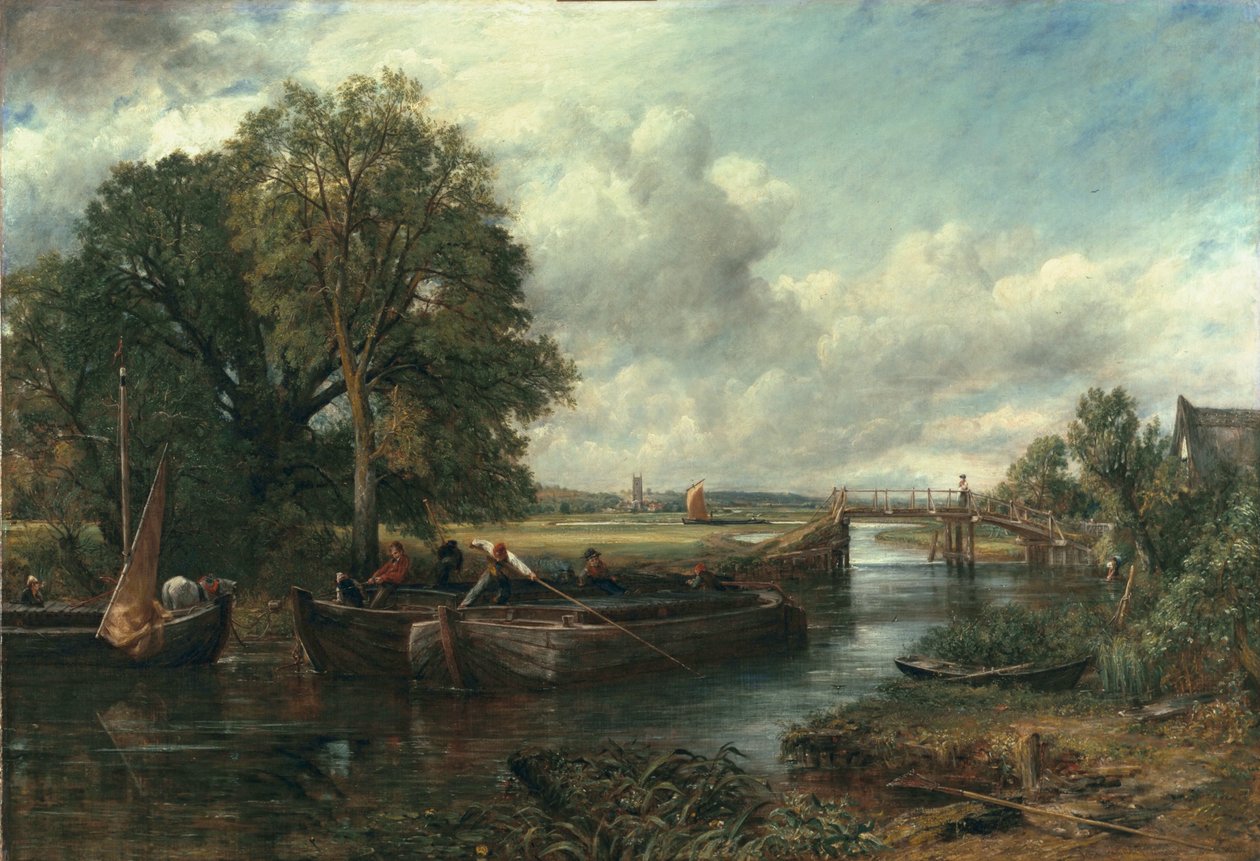 Näkymä Stourista lähellä Dedhamia, 1822 tekijältä John Constable