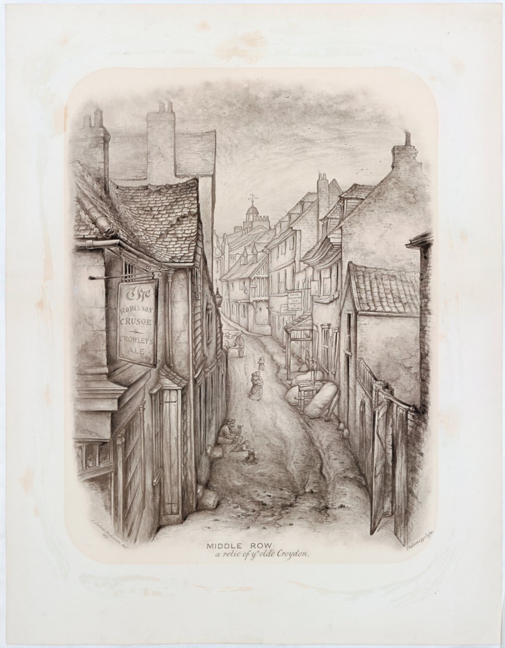 Middle Row, Croydon, 1875 (muste) tekijältä John Corbet Anderson