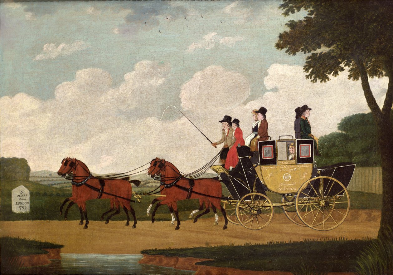 Royal Mail Coach, Chelmsford - Lontoo, 1799 tekijältä John Cordrey