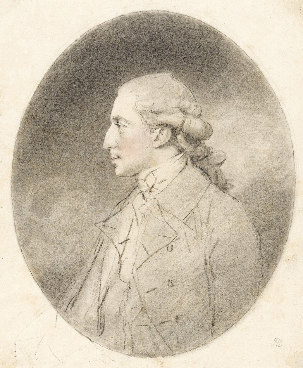 Andrew Robinson Stoney-Bowes, 1781 (punaiset ja mustat liidut paperilla) tekijältä John Downman