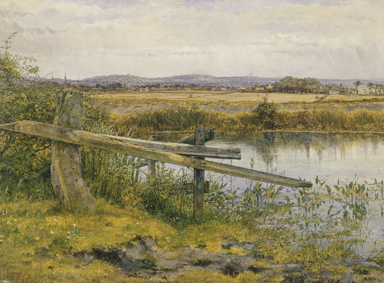 Riverside, 1862 öljy kankaalle tekijältä John Edward Newton