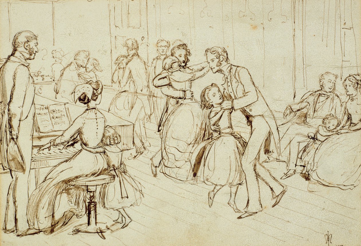 Juhla Bowerswellissä, 1853 tekijältä John Everett Millais