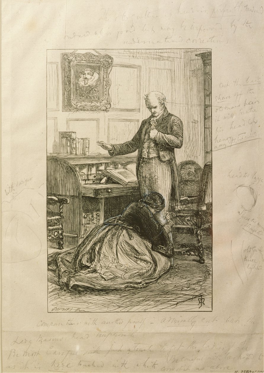 "Syyllinen", todiste kuvituksesta osaan. Anthony Trollopen (1815-82) Orley Farmin II II 1862 tekijältä John Everett Millais