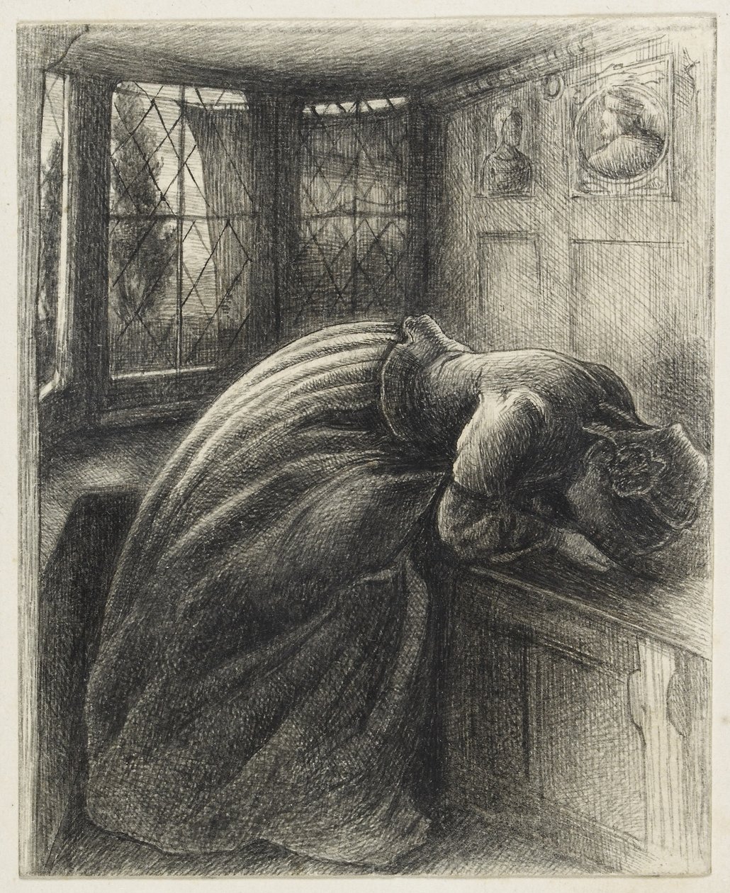 Mariana (kynä ja musta muste) tekijältä John Everett Millais