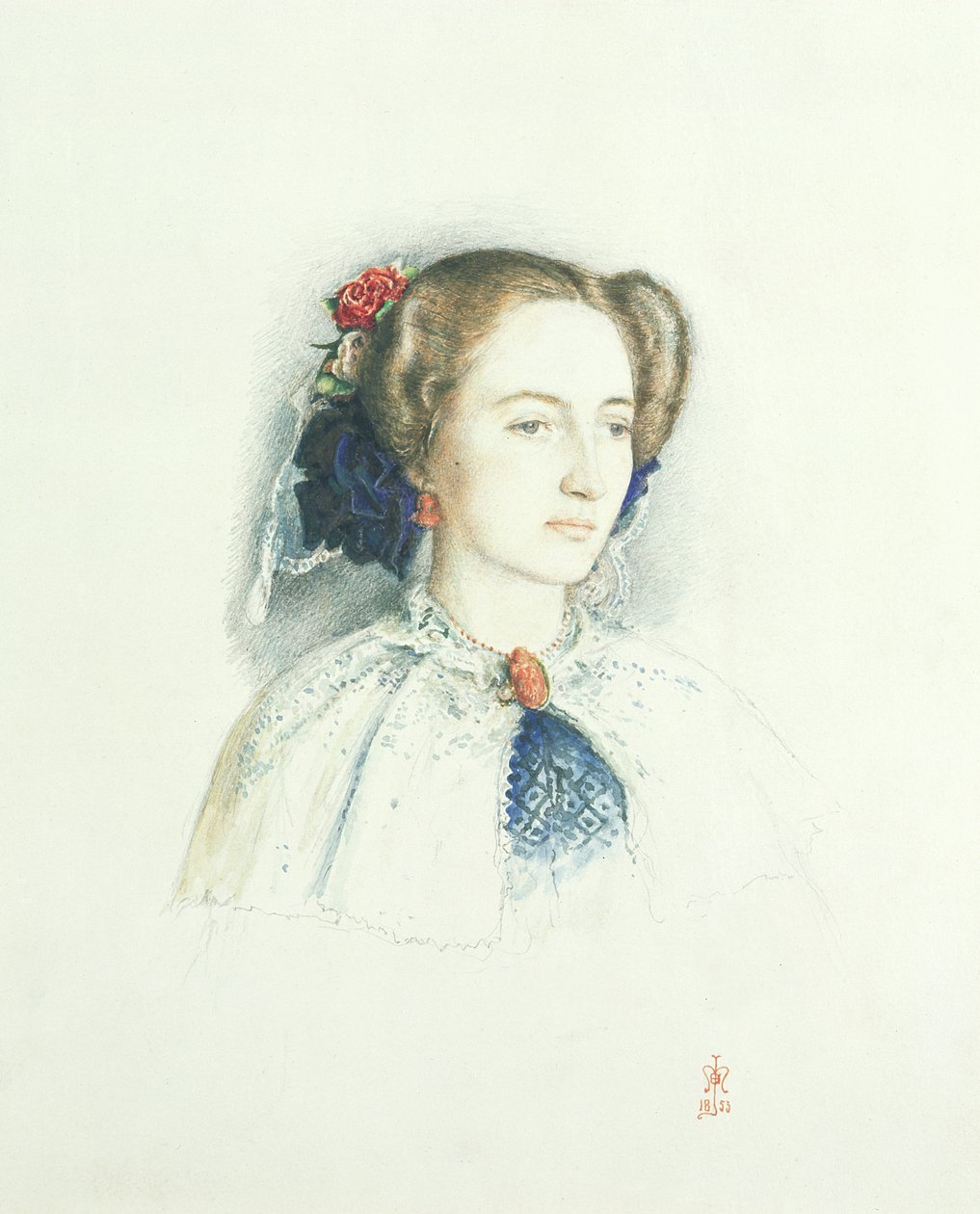 Muotokuva Effie Ruskinista, myöhemmin Lady Millais