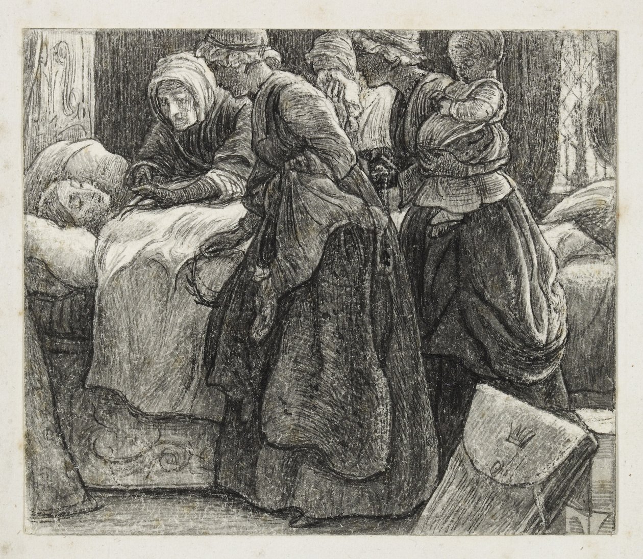 Lord of Burleigh (kynä ja musta muste) tekijältä John Everett Millais