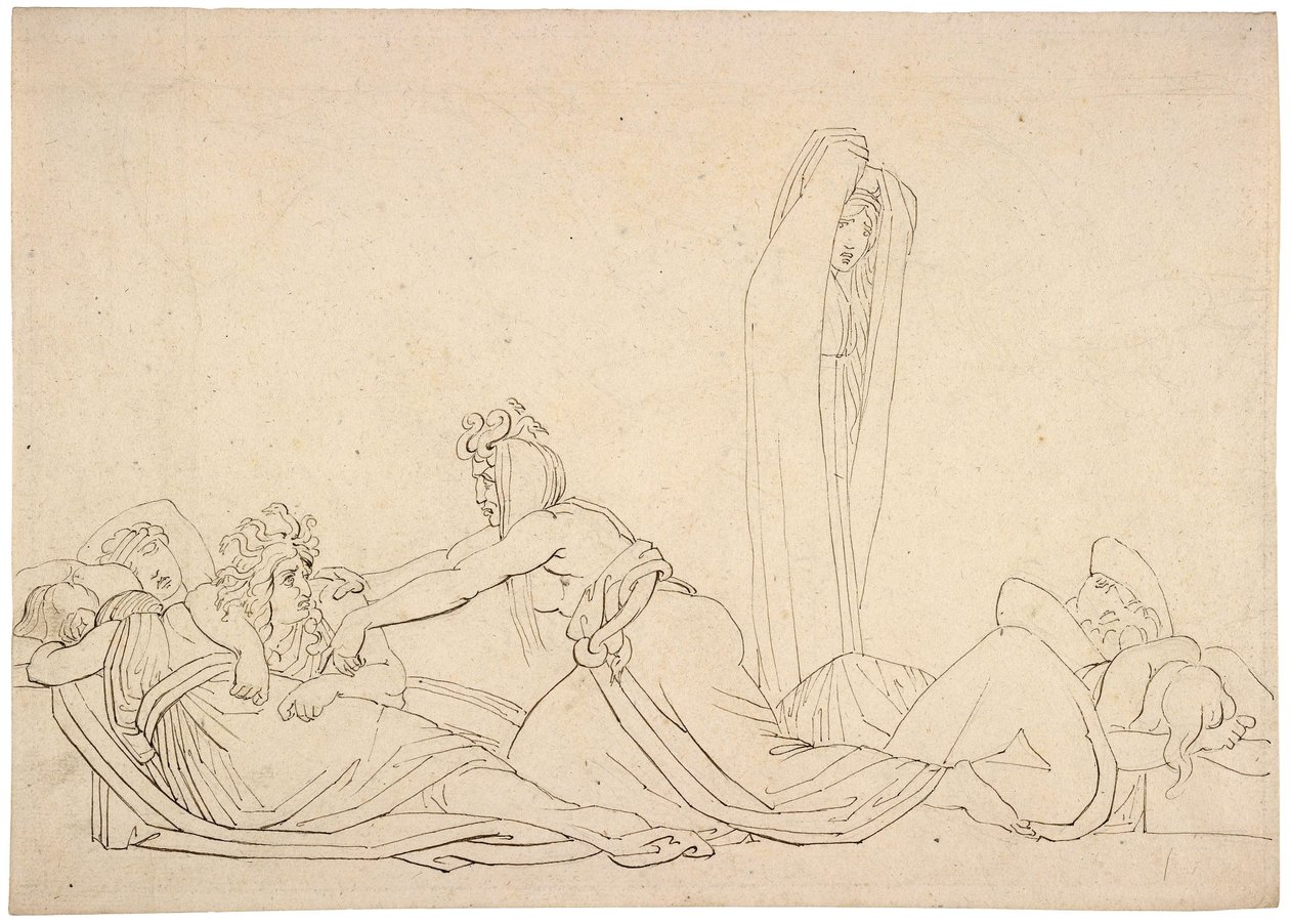 Herää, nouse, herätä hänet, kun minä nousin. Fury John Flaxman tekijältä John Flaxman