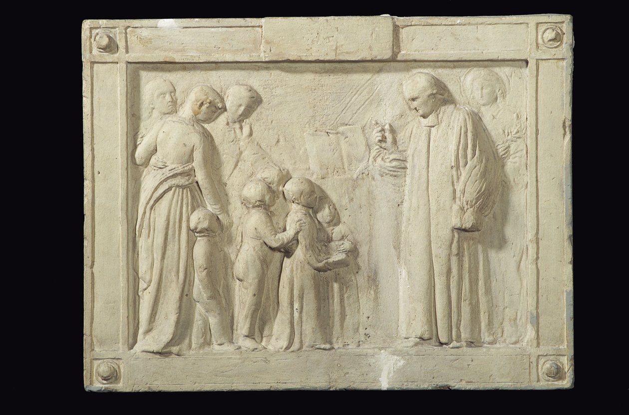 Muistomerkki pastori John Clowesille, 1819-20 (kipsi) tekijältä John Flaxman
