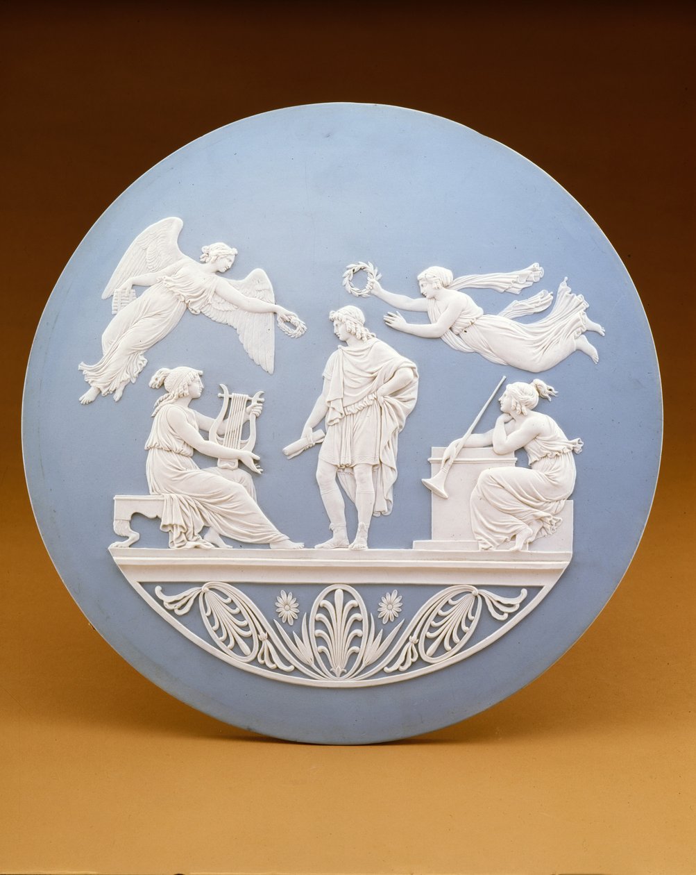 The Apotheosis of Vergil, Wedgwood, n. 1776 (jasperware) tekijältä John Flaxman