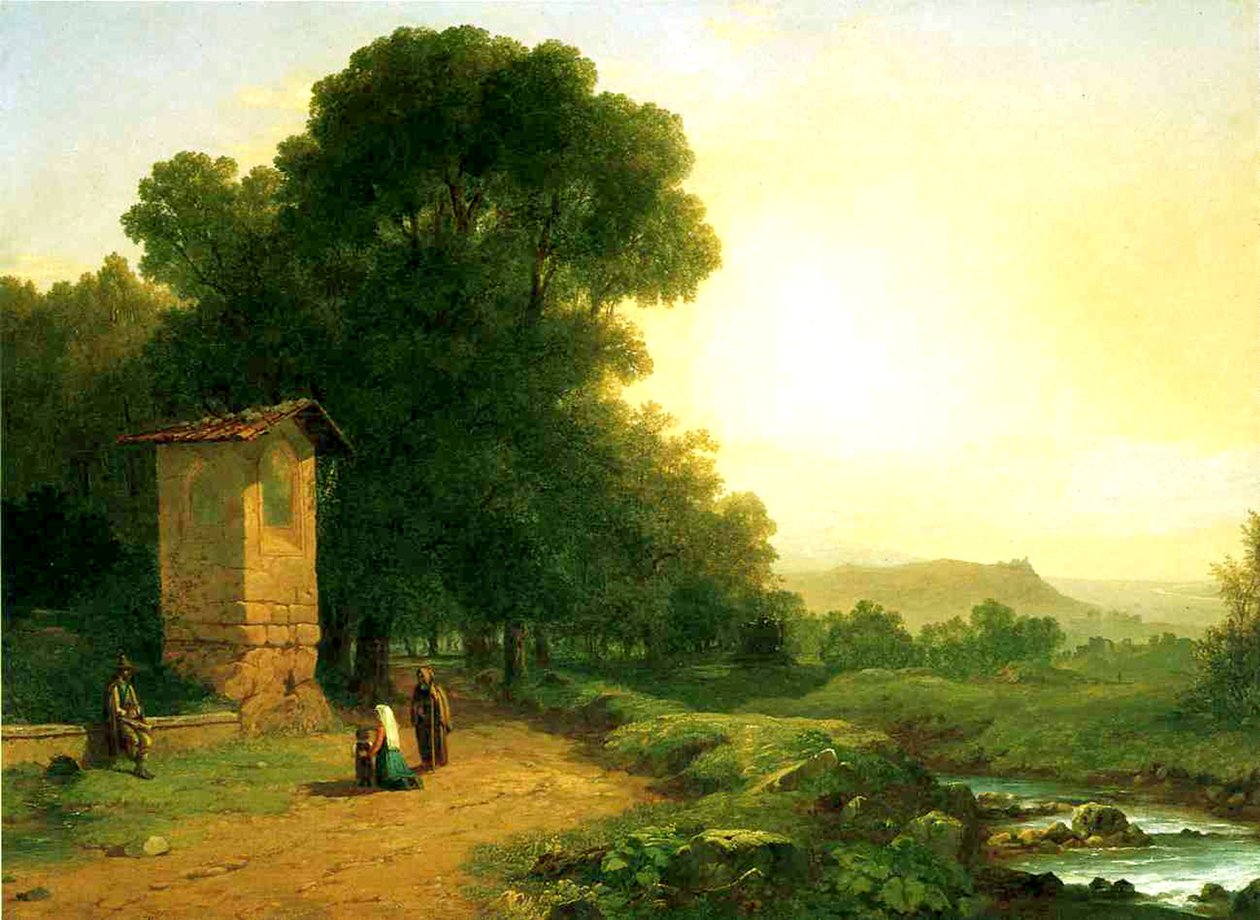 Pyhäkkö Italiassa, 1847 tekijältä John Frederick Kensett