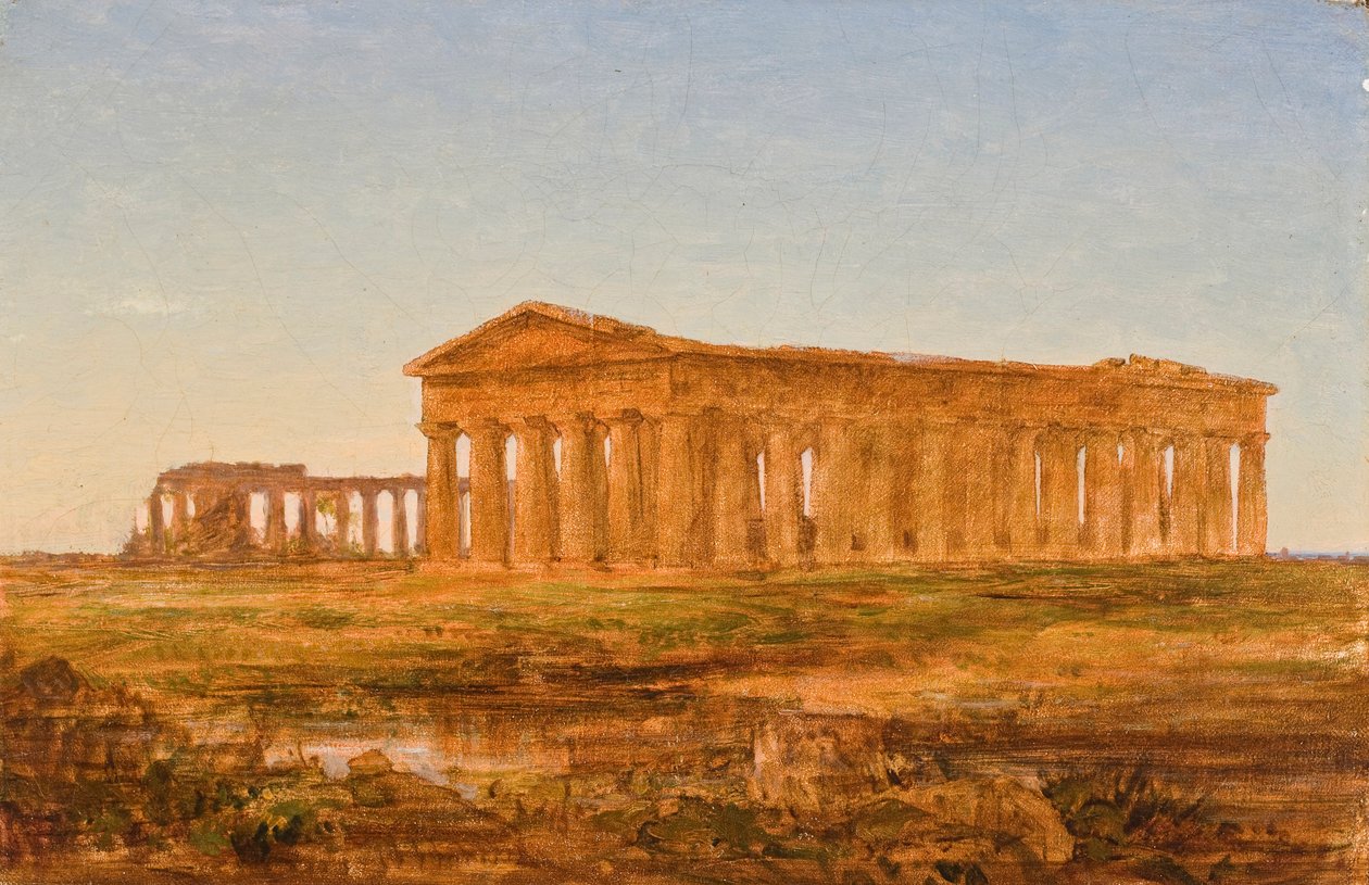 Neptunuksen temppeli, Paestum, 1847 tekijältä John Frederick Kensett