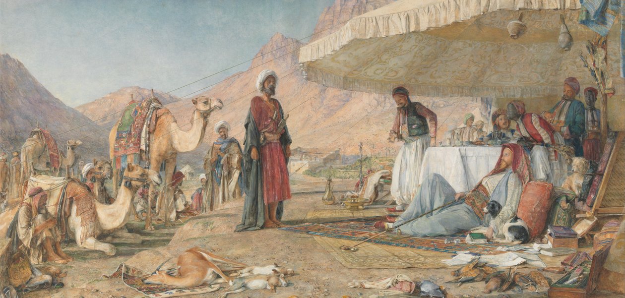 Frank -leiri Siinainvuoren aavikolla. 1842 tekijältä John Frederick Lewis