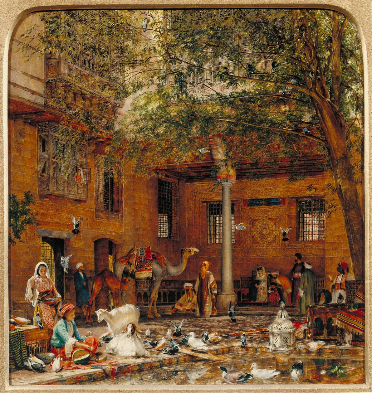 Tutkimus koptien patriarkka -talon pihalle Kairossa tekijältä John Frederick Lewis