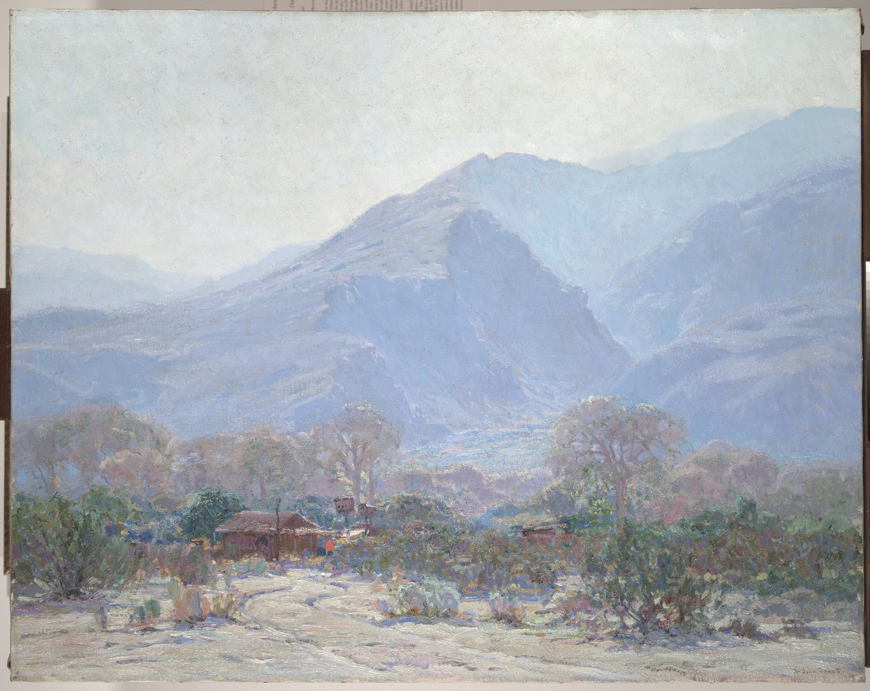 Palm Springsin maisema hökkelin kanssa, 1925 tekijältä John Orne Johnson Frost