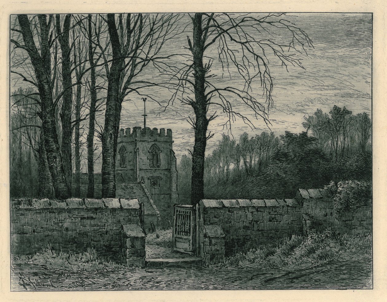 Tettenhall Church, "Remnants Of Old Wolverhampton" Vol.I. No.s 1-37, julkaistu 1880 tekijältä John Fullwood