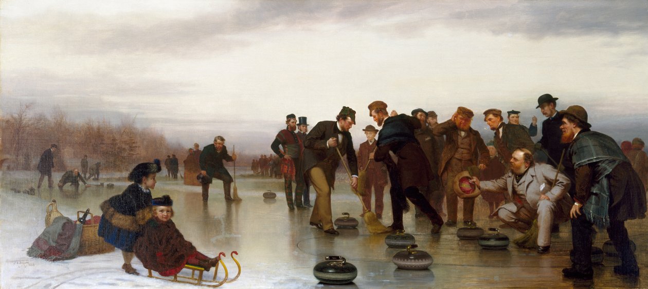 Curling; skotlantilainen peli, Central Parkissa, 1862 tekijältä John George Brown
