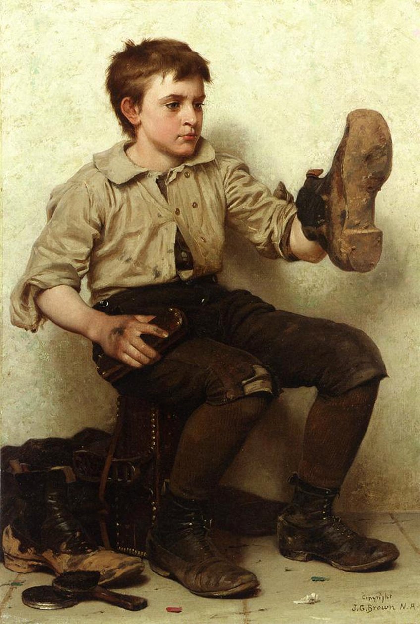 The Boot Boy, n. 1885-1890 tekijältä John George Brown