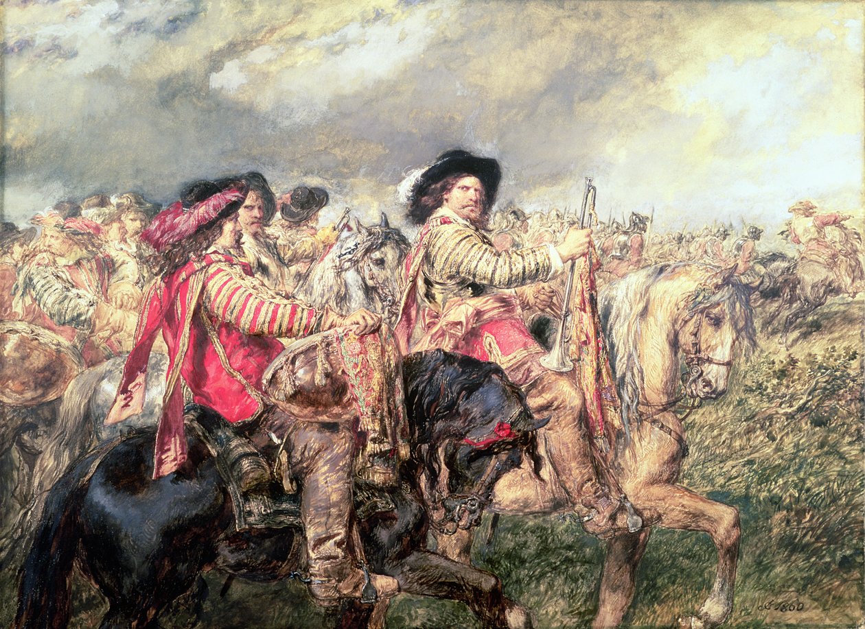 Nasebyn taistelun jälkeen vuonna 1645, 1860. tekijältä John Gilbert