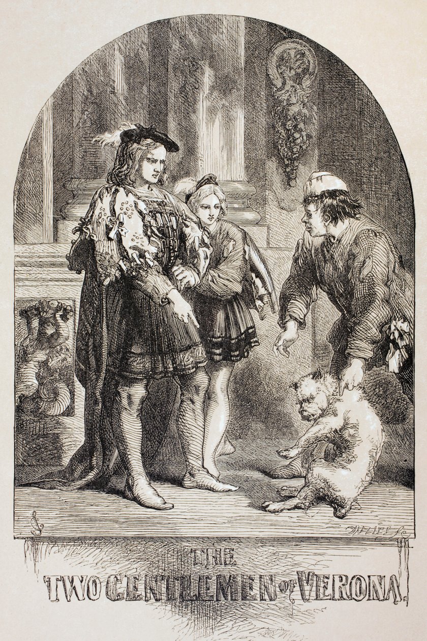 Kuvitus teokselle The Two Gentlemen of Verona, The Illustrated Library Shakespeare, julkaistu Lontoossa 1890 tekijältä John Gilbert