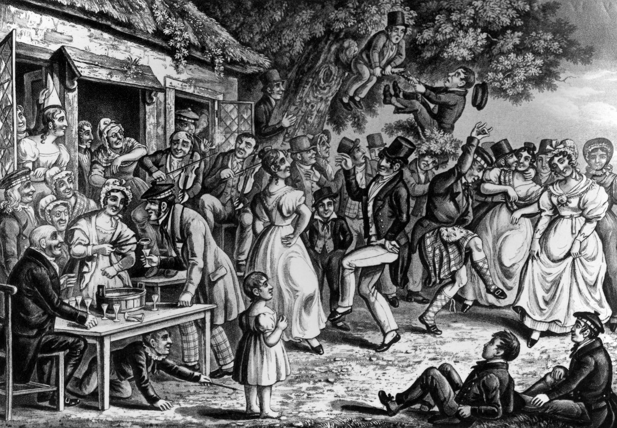 Shamit Reel, levy 5 John Grantin teoksesta "The Penny Wedding", kaivertanut Joshua Gleadah, 1836 tekijältä John Grant