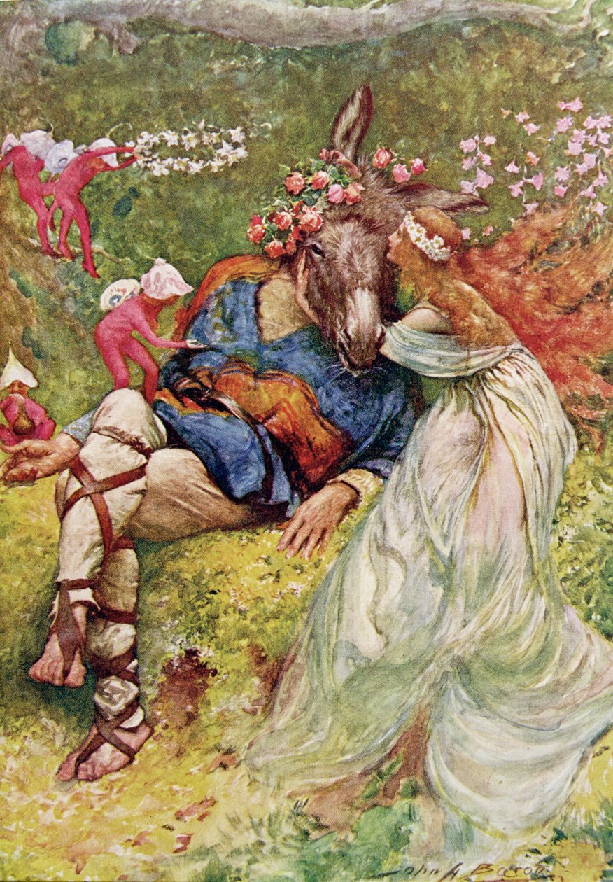 Titania ja Bottom elokuvassa Juhannusyön unelma Edith Nesbitin (1858-1924) kirjasta 