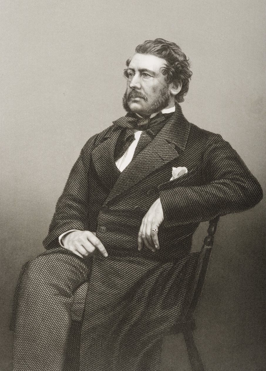 Kapteeni William Harrison (1812-60), kaiverrus D.J. Pound valokuvasta, Lontoossa 1860 julkaistusta The Drawing-Room of Eminent Personages, Volume 2 tekijältä John Jabez Edwin Paisley Mayall