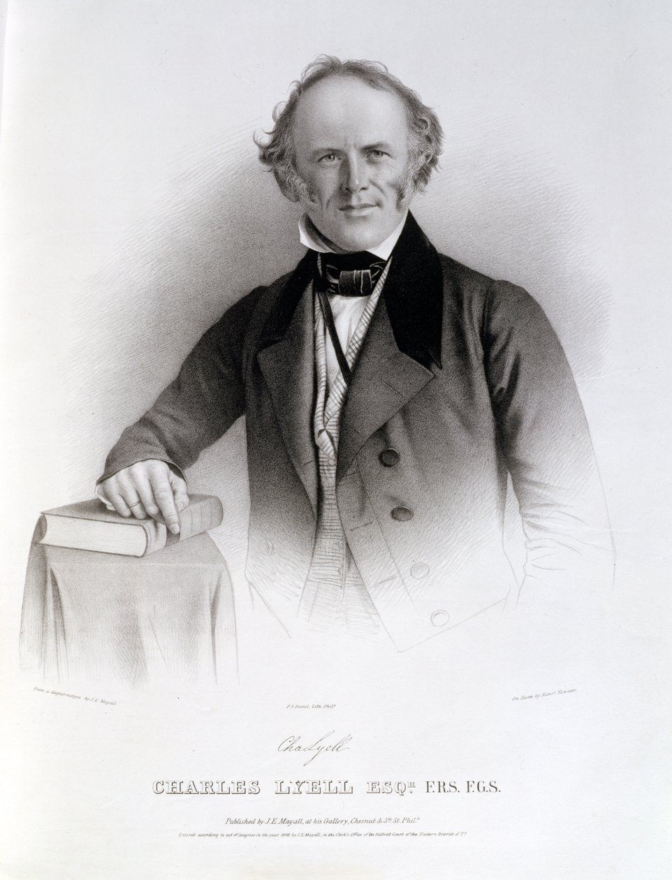 Albert Newsamin kaivertama Charles Lyell (1797-1875). tekijältä John Jabez Edwin Paisley Mayall