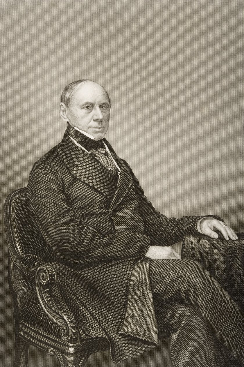 Kreivi Ernst Philipp Brunnow (1797-1875), kaiverrus D.J. Pound valokuvasta, Lontoossa 1860 julkaistusta The Drawing-Room of Eminent Personages, Volume 2 tekijältä John Jabez Edwin Paisley Mayall