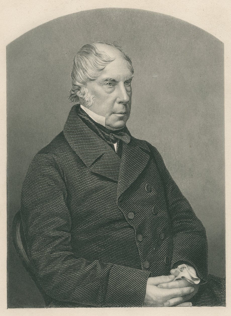 George Hamilton-Gordon, Aberdeenin 4. jaarli, kaiverrus D.J. Pound valokuvasta, Lontoossa 1860 julkaistusta The Drawing-Room of Eminent Personages, Volume 2 tekijältä John Jabez Edwin Paisley Mayall