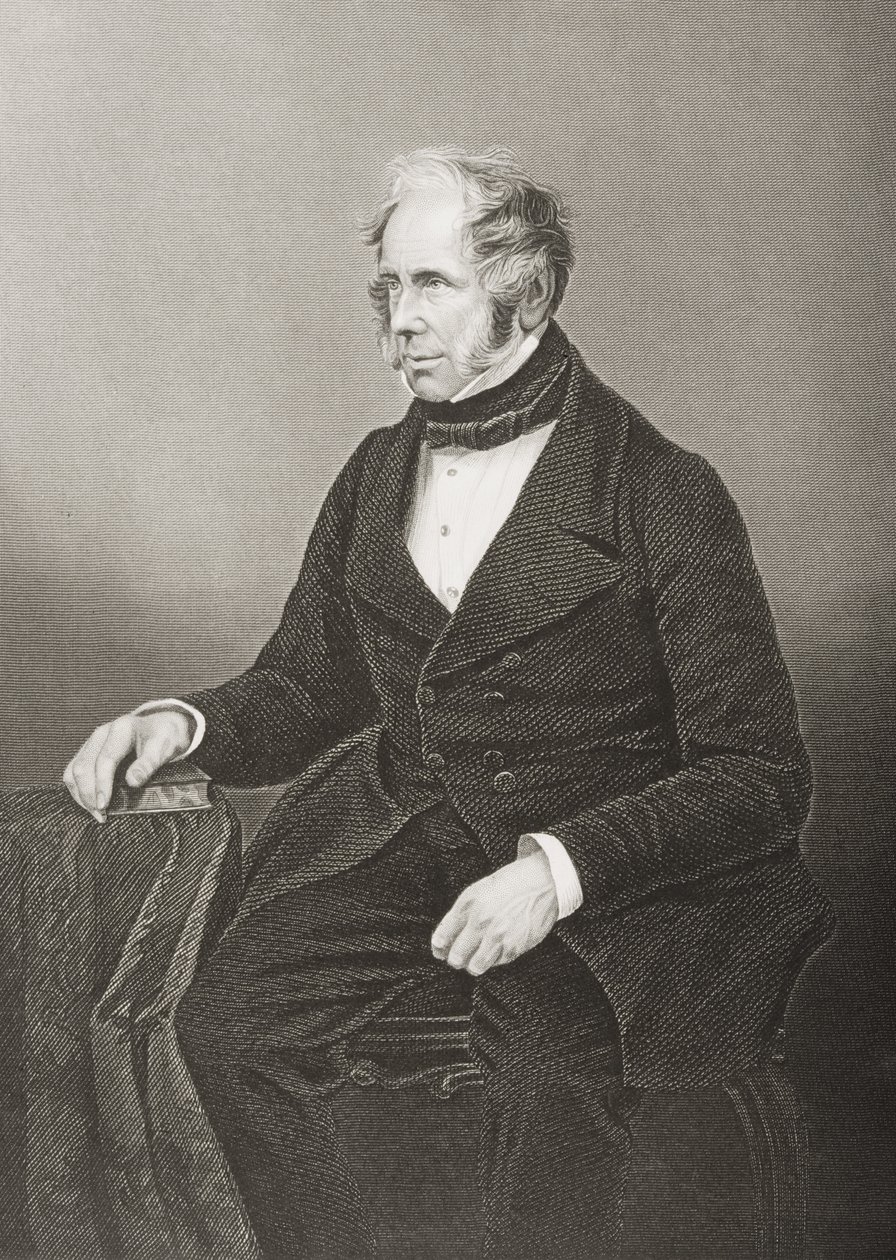 Henry John Temple (1784-1865) 3. varakreivi Palmerston, kaiverrus D.J. Pound valokuvasta, Lontoossa 1860 julkaistusta The Drawing-Room of Eminent Personages, Volume 2 tekijältä John Jabez Edwin Paisley Mayall