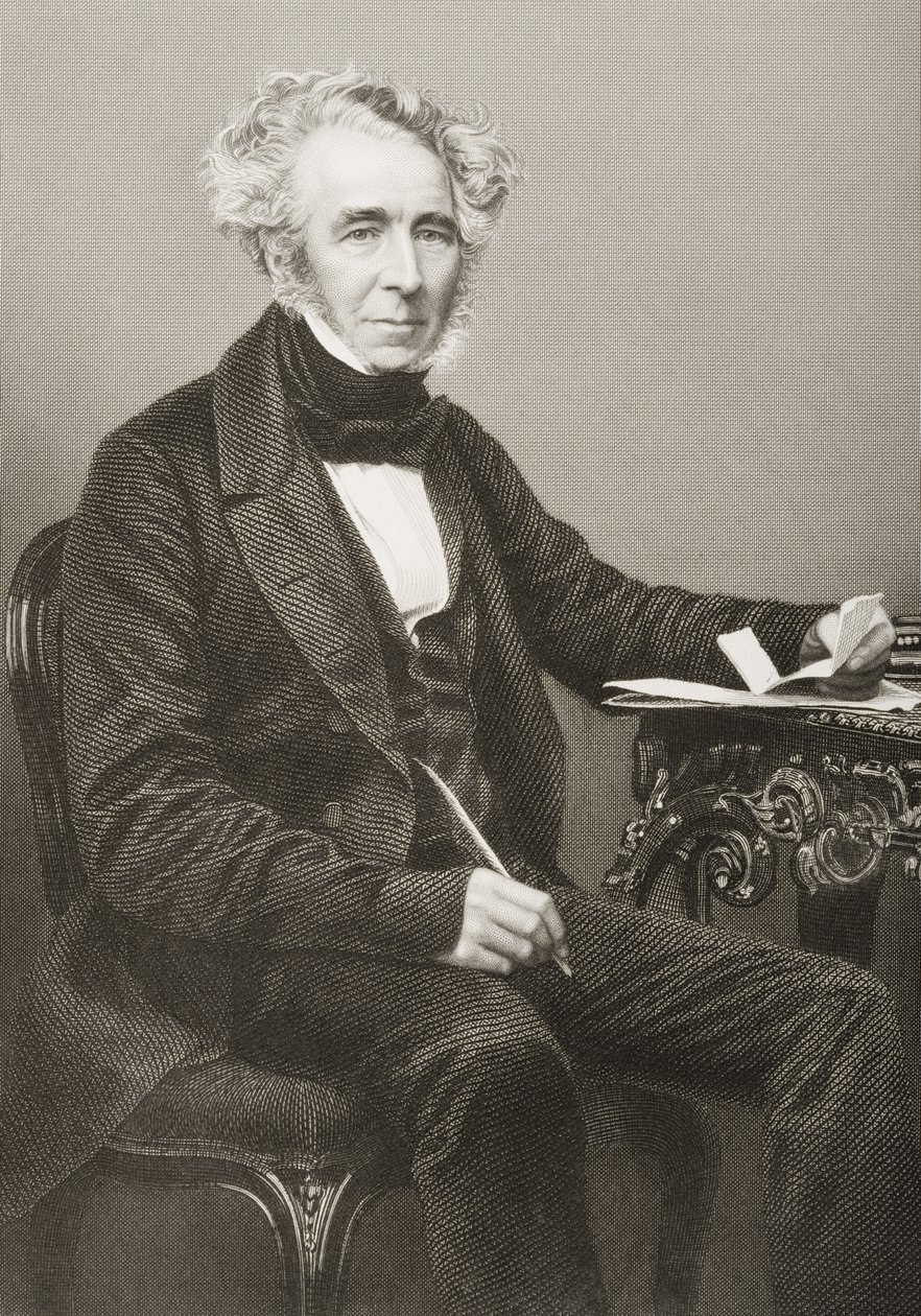 James William Gilbart (1794-1863), kaiverrus D.J. Pound valokuvasta, 