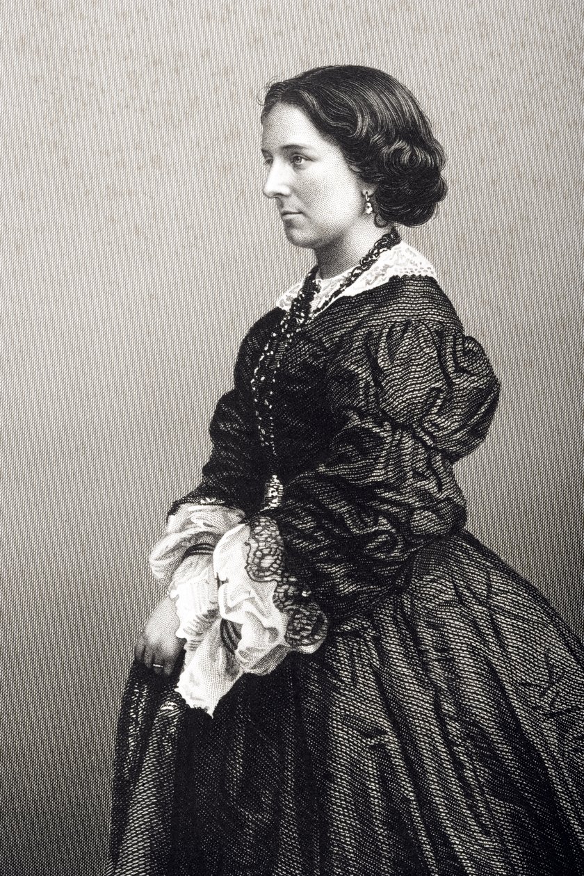 Madame Constance Nantier-Didiee (1832-67), kaiverrus D.J. Pound valokuvasta, 