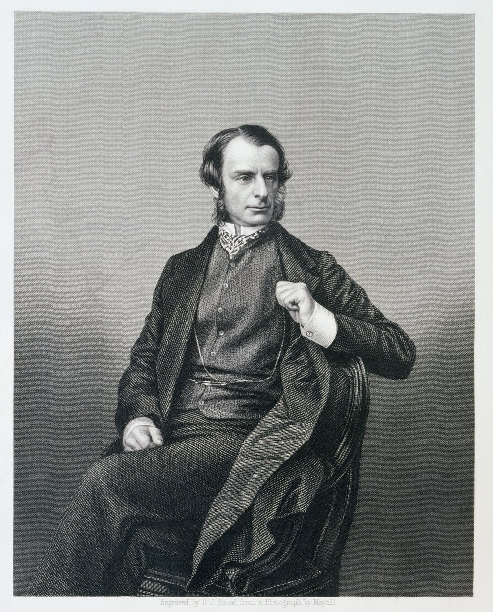 Pastori Charles Kingsley, "The Drawing-Room Portrait Gallery of Eminent Personages", 1861 (teräskaiverrus) tekijältä John Jabez Edwin Paisley Mayall