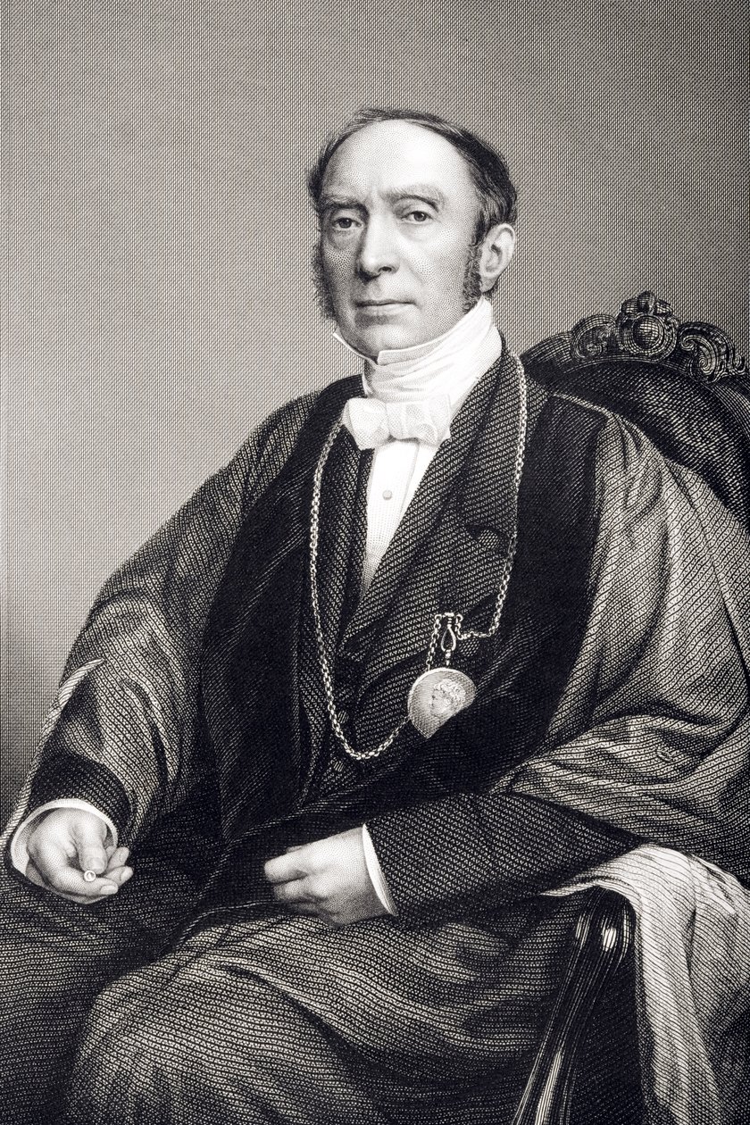 Sir Charles Locke Eastlake (1793-1865), kaiverrus D.J. Pound valokuvasta, "The Drawing-Room of Eminent Personages, Volume 2", julkaistu Lontoossa, 1860 tekijältä John Jabez Edwin Paisley Mayall