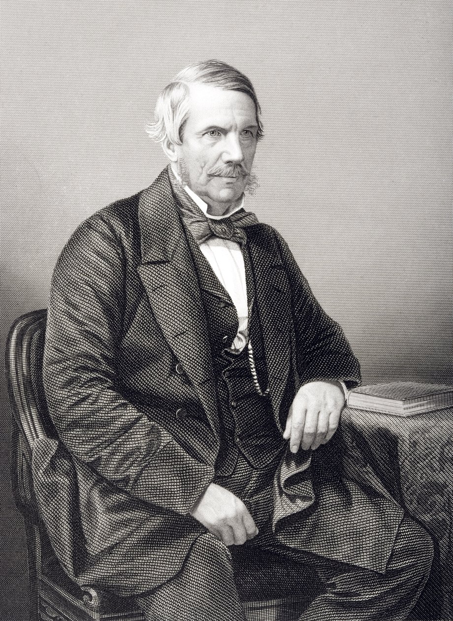 Sir John Laird-Mair Lawrence (1811-79) 1. Baron Lawrence, kaiverrus D.J. Pound valokuvasta, "The Drawing-Room of Eminent Personages, Volume 2", julkaistu Lontoossa, 1860 tekijältä John Jabez Edwin Paisley Mayall