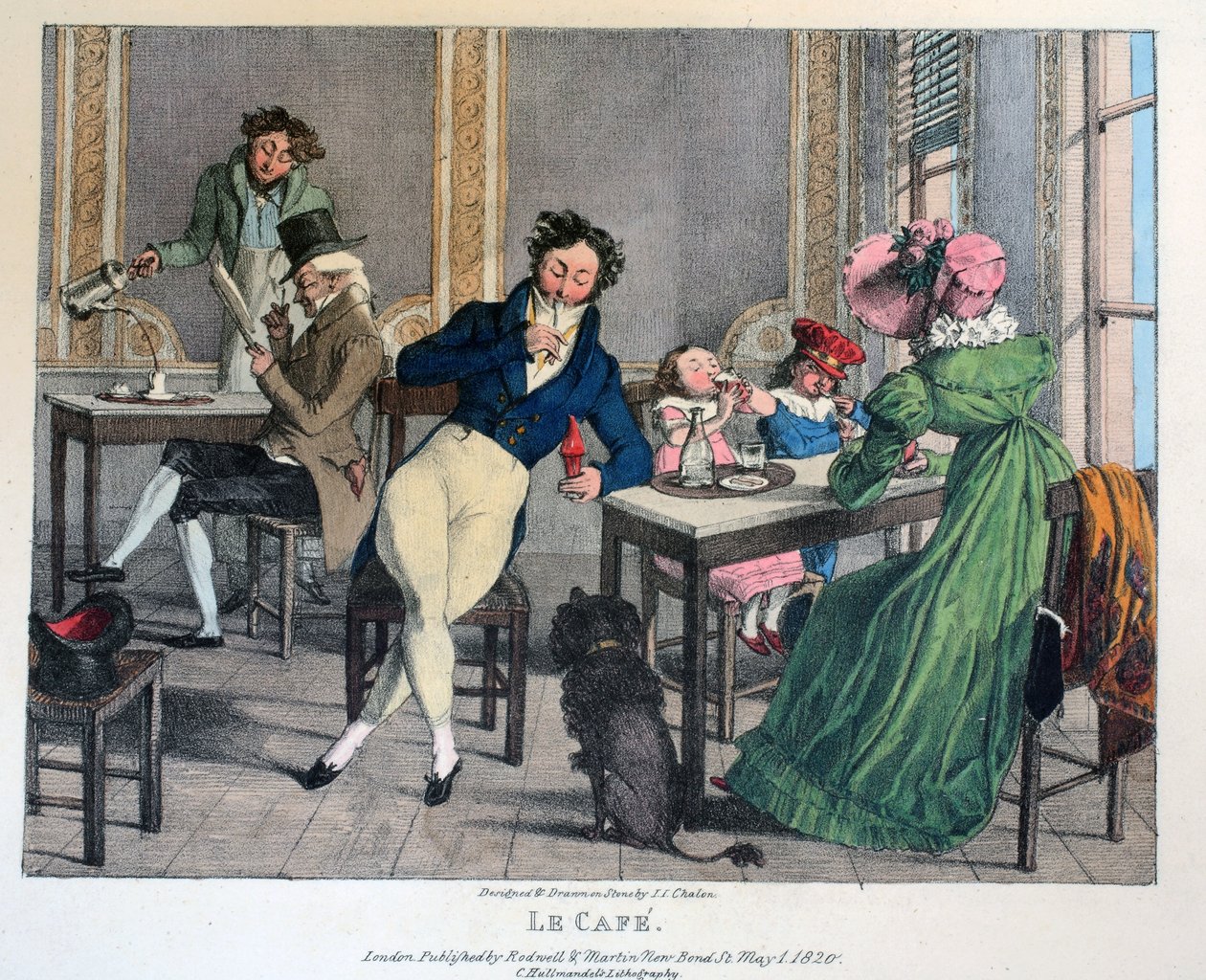 Le Cafe, pubi. Rodwell ja Martin, 1820 tekijältä John James Chalon
