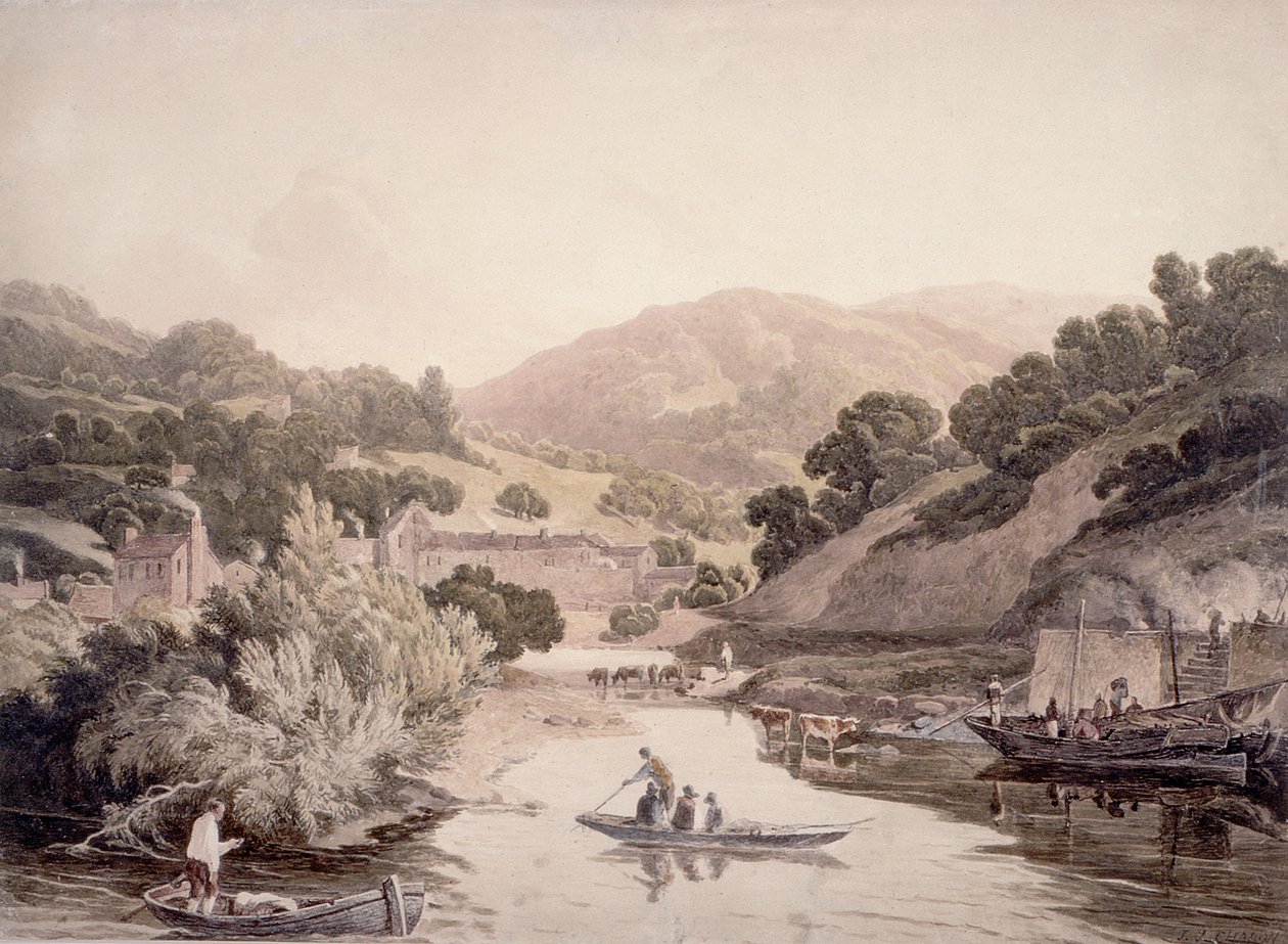 River Scene Devonshiressa tekijältä John James Chalon
