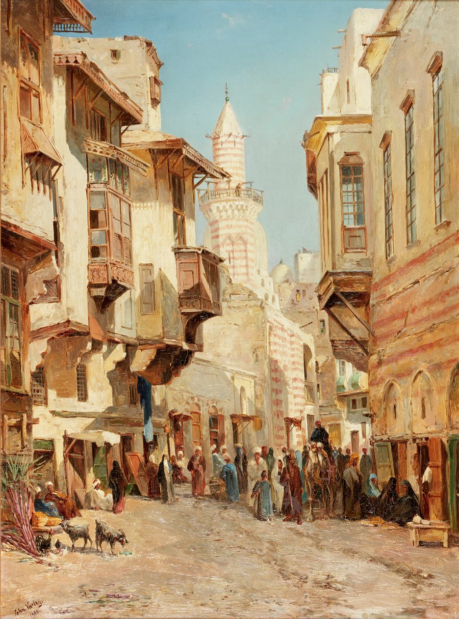 Emir Mindarin moskeija, Kairo, 1880 tekijältä John Jnr. Varley